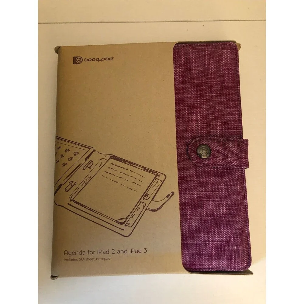 NEW Booq Booqpad Jute Agenda for iPad 2 and iPad 3 w/50 sheet notepad BPD3-PRP